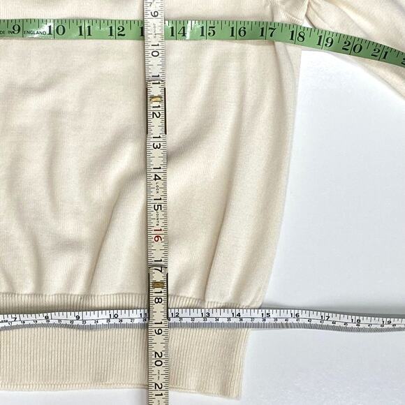 Liz Claiborne Liz Co Pullover Sweater Wmns M Hvy Knit Square Raglan Nautical Vtg - Picture 11 of 12